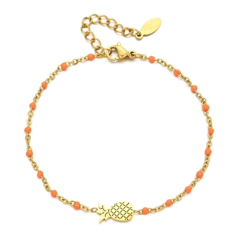 Modern Style Eye Titanium Steel Enamel Bracelets