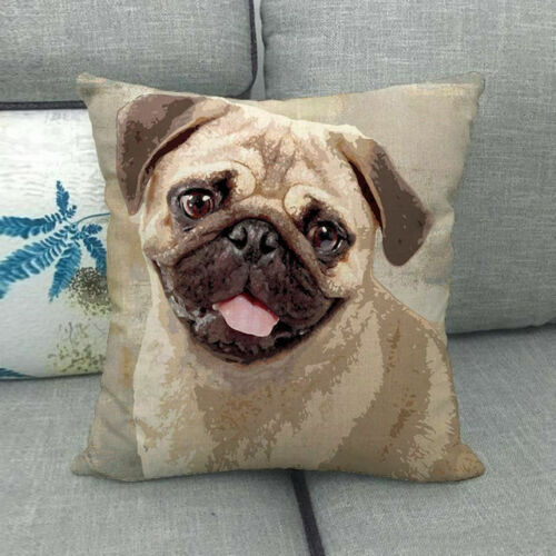 18 Pet Dog Puppy French Bulldog Throw Pillow Case Labrador Couch Cushion Cover