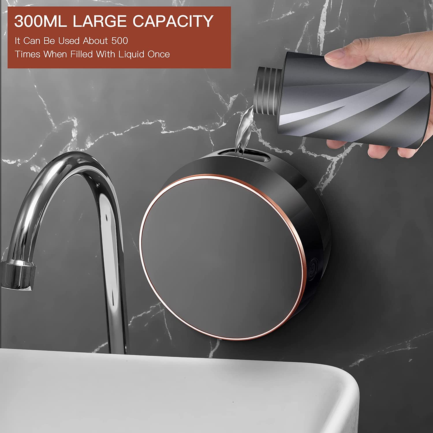 Wall Mounted Touchless Soap Dispenser with Temp Display