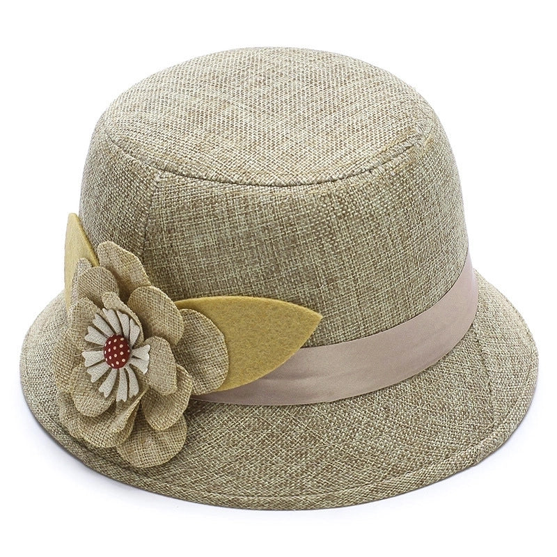 Women's Casual Elegant Retro Flower Wide Eaves Fedora Hat