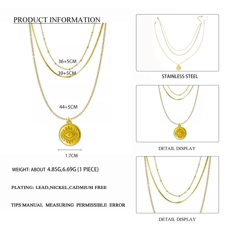 Minimalist Geometric 304 Stainless Steel 18K Gold Plated Plating Necklace