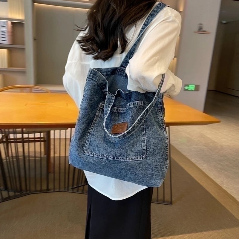 Women's All Seasons Denim Classic Style Shoulder Bag