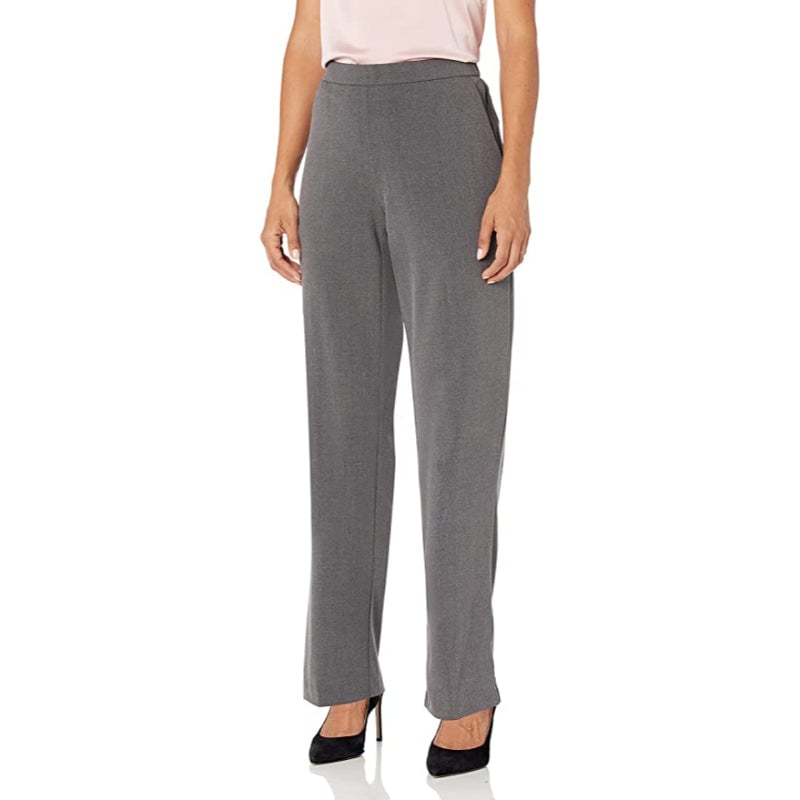 Women's Petite Flat-Front Straight-Leg Pant