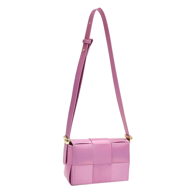 Women's Pu Leather Solid Color Classic Style Sewing Thread Square Zipper Magnetic Buckle Crossbody Bag
