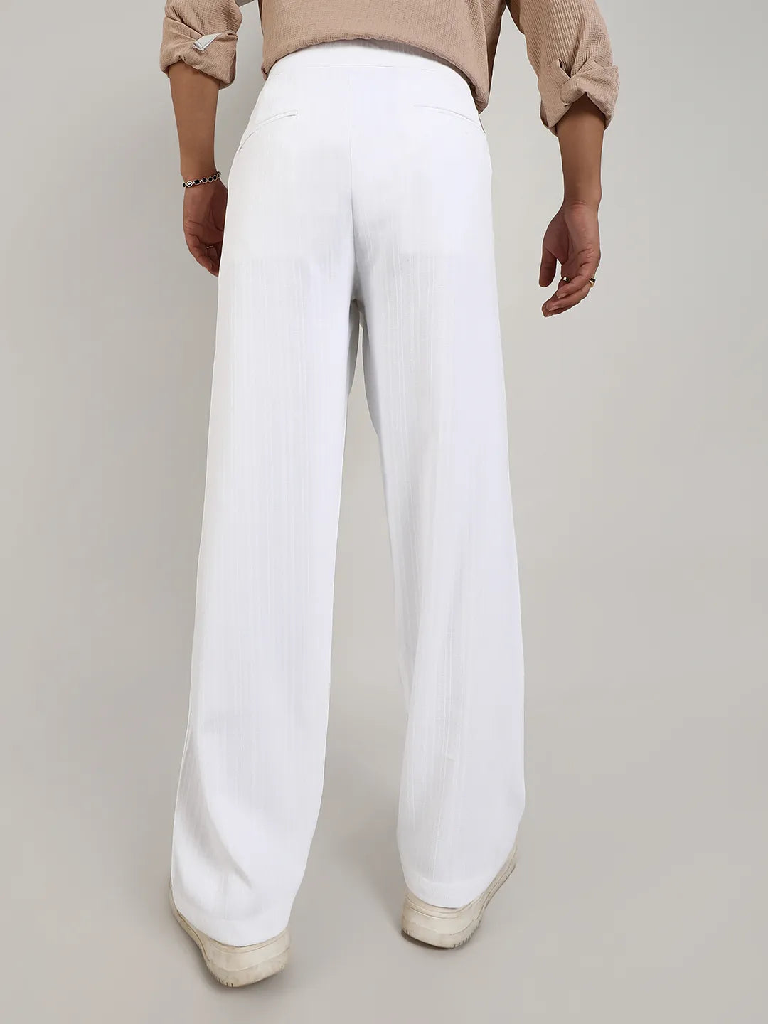 Tailored Linen-Blend Trousers