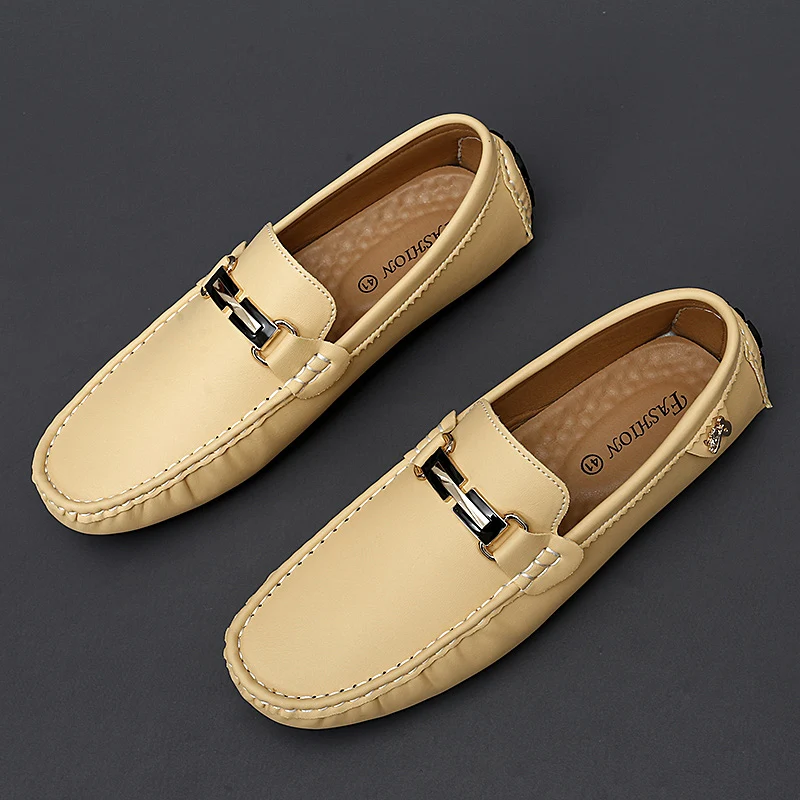 Gameglobeplanet oxford Handmade Leather Men Shoes Casual Slip On Loafers Breathable Men Flats Moccasins Tooling Plus Size women boats shoes