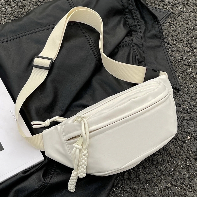 Women's Basic Solid Color Canvas Waist Bags