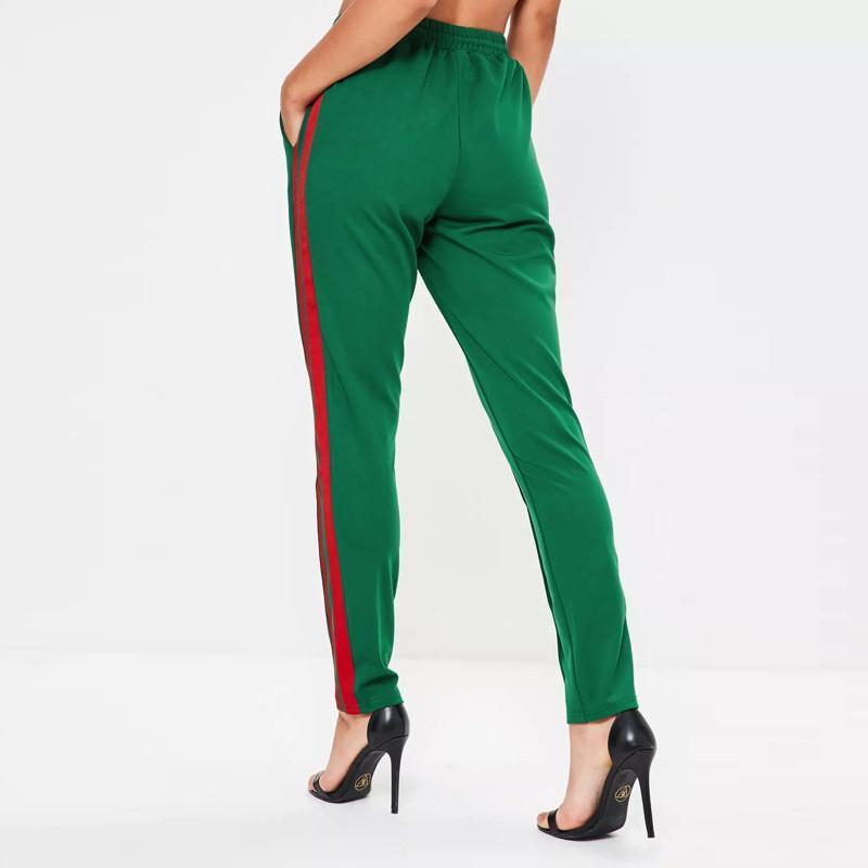 Green And Red Pleated Trousers