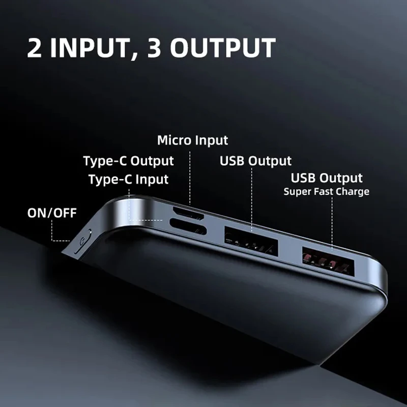 120W 50000mAh PowerBank Portable Super Fast Charger External Battery PoverBank High Capacity PowerBank For iPhone Samsung Xiaomi