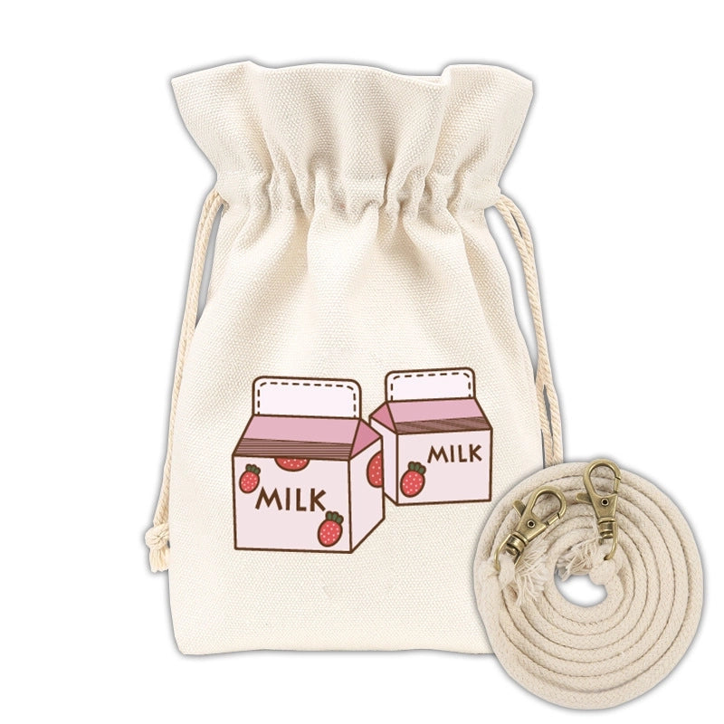 Women's Preppy Style Streetwear Fruit Canvas Shopping Bags