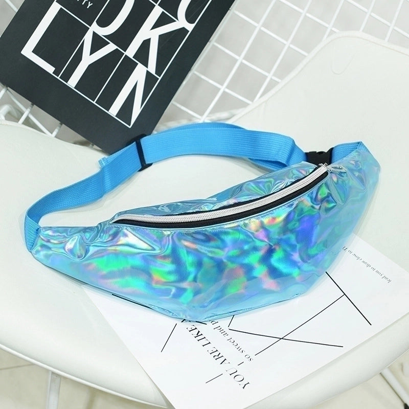 Women's Streetwear Solid Color Pvc Waist Bags