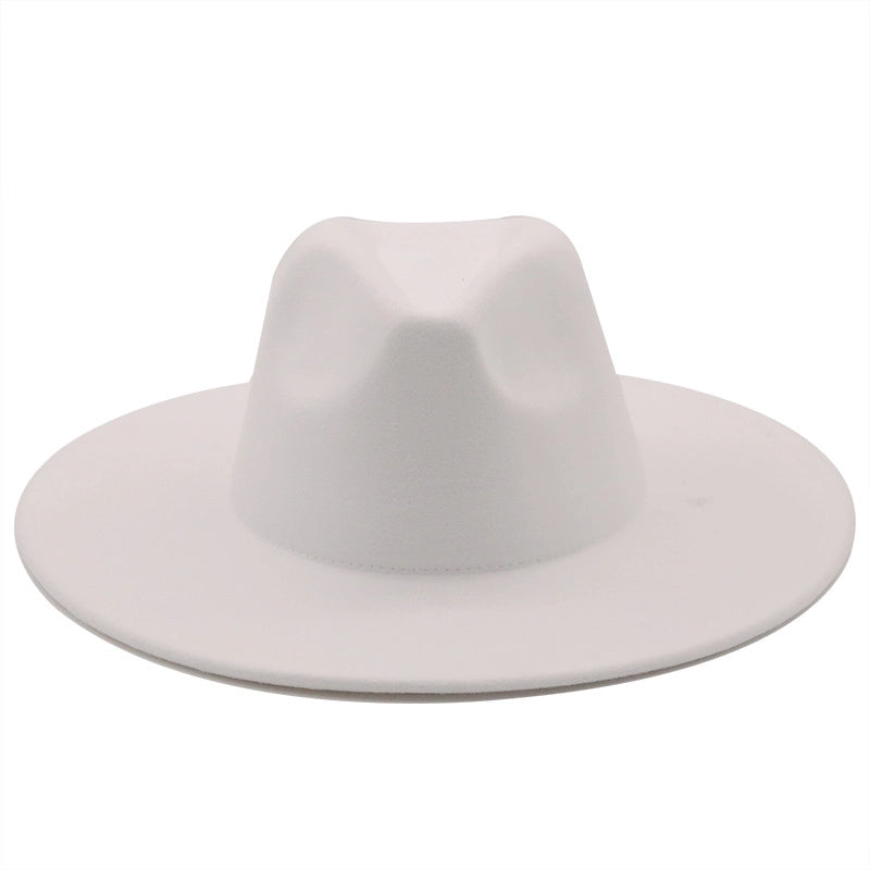 Retro Brim Big Brim Autumn And Winter Wool Top Hat