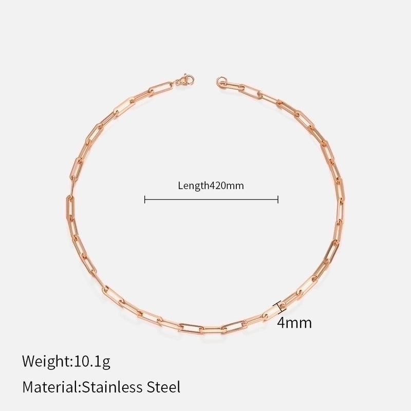 Minimalist None 304 Stainless Steel Stainless Steel Necklaces
