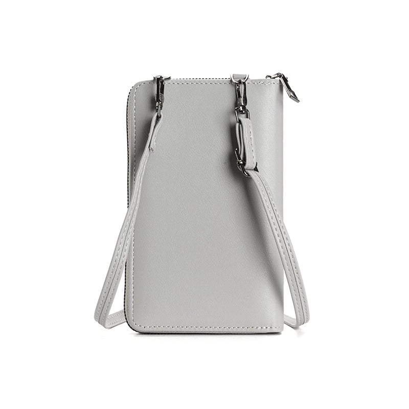 Women's All Seasons Pu Leather Solid Color Basic Square Zipper Shoulder Bag Phone Wallets