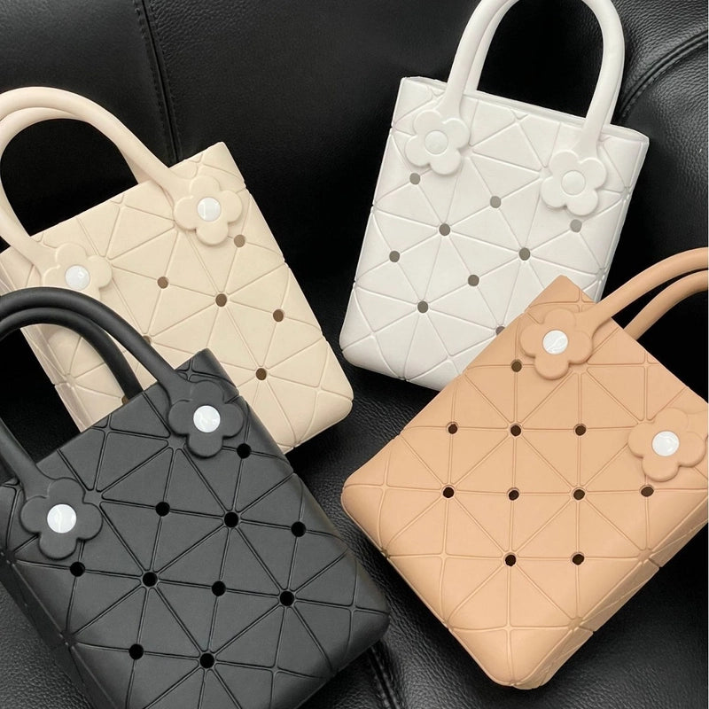 Women's EVA Solid Color Basic Square Open Handbag