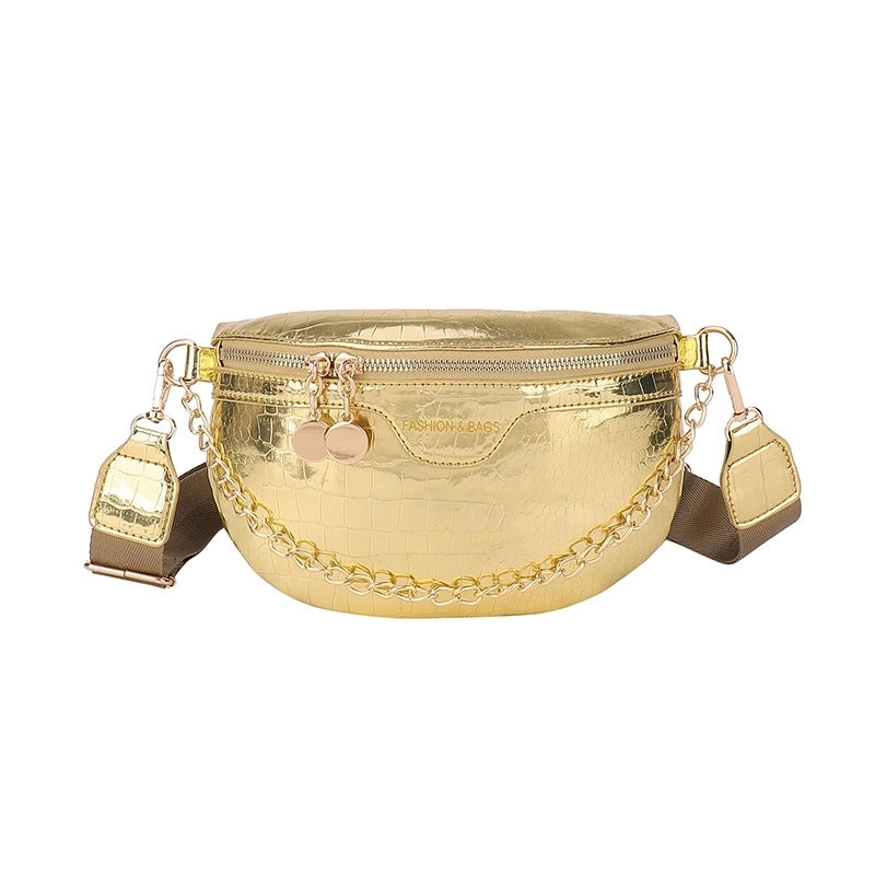 Women's Basic Streetwear Solid Color Pu Leather Waist Bags