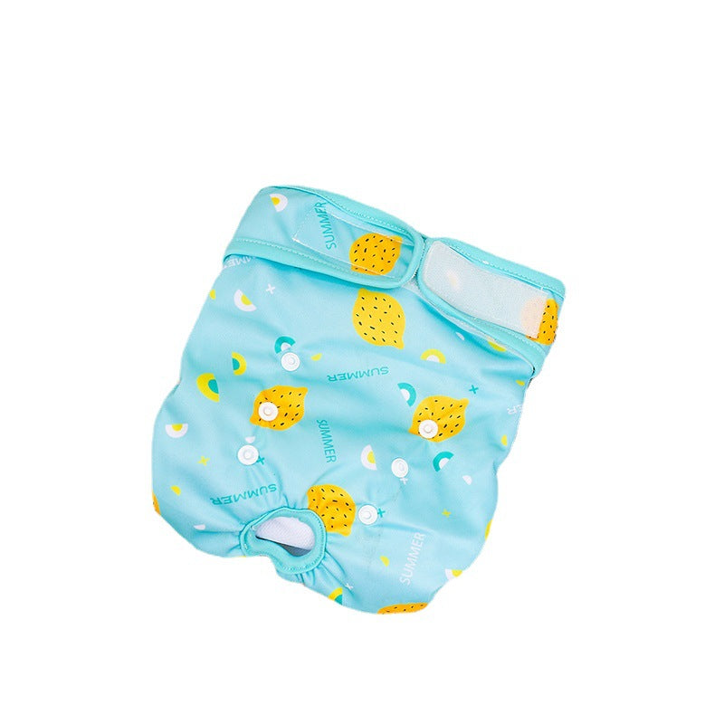 Fruit Printed Reusable Dog Cat Diaper Pants