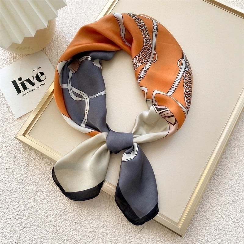 Unisex Sweet Silk Printing Silk Scarf