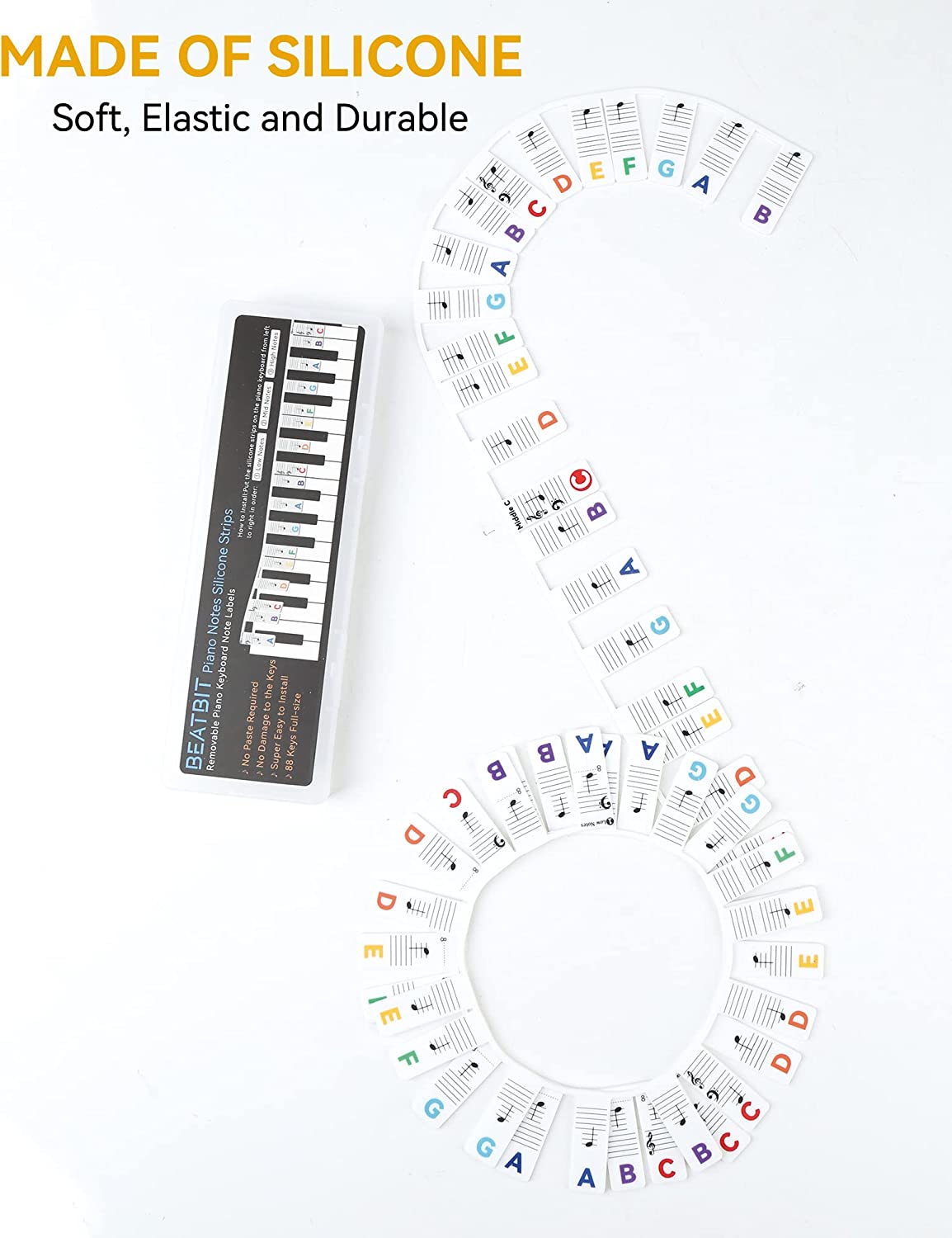 🎁49% OFF🔥🔥--🎄Removable Piano Keyboard Note Labels