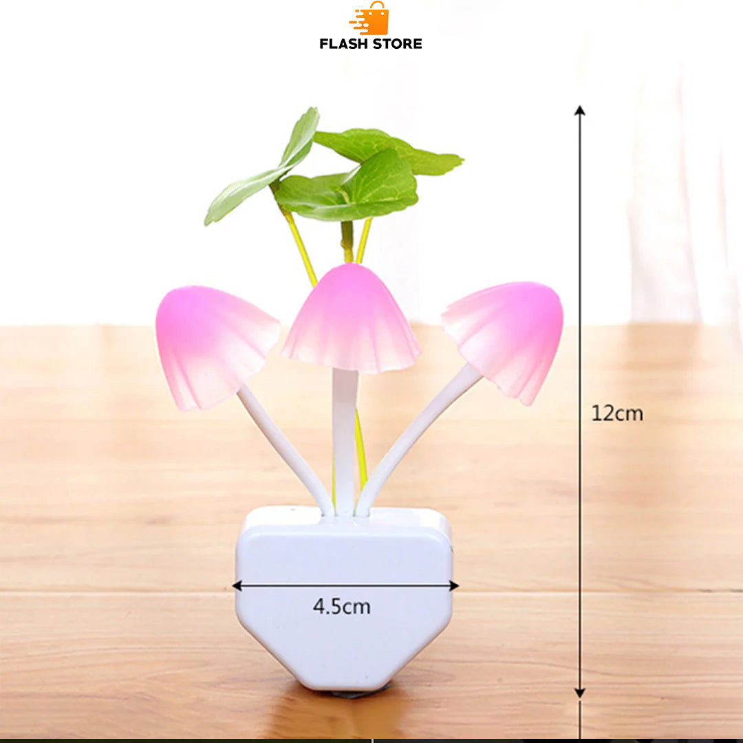 LED Mushroom Night Light With Sensor  Pack of 2