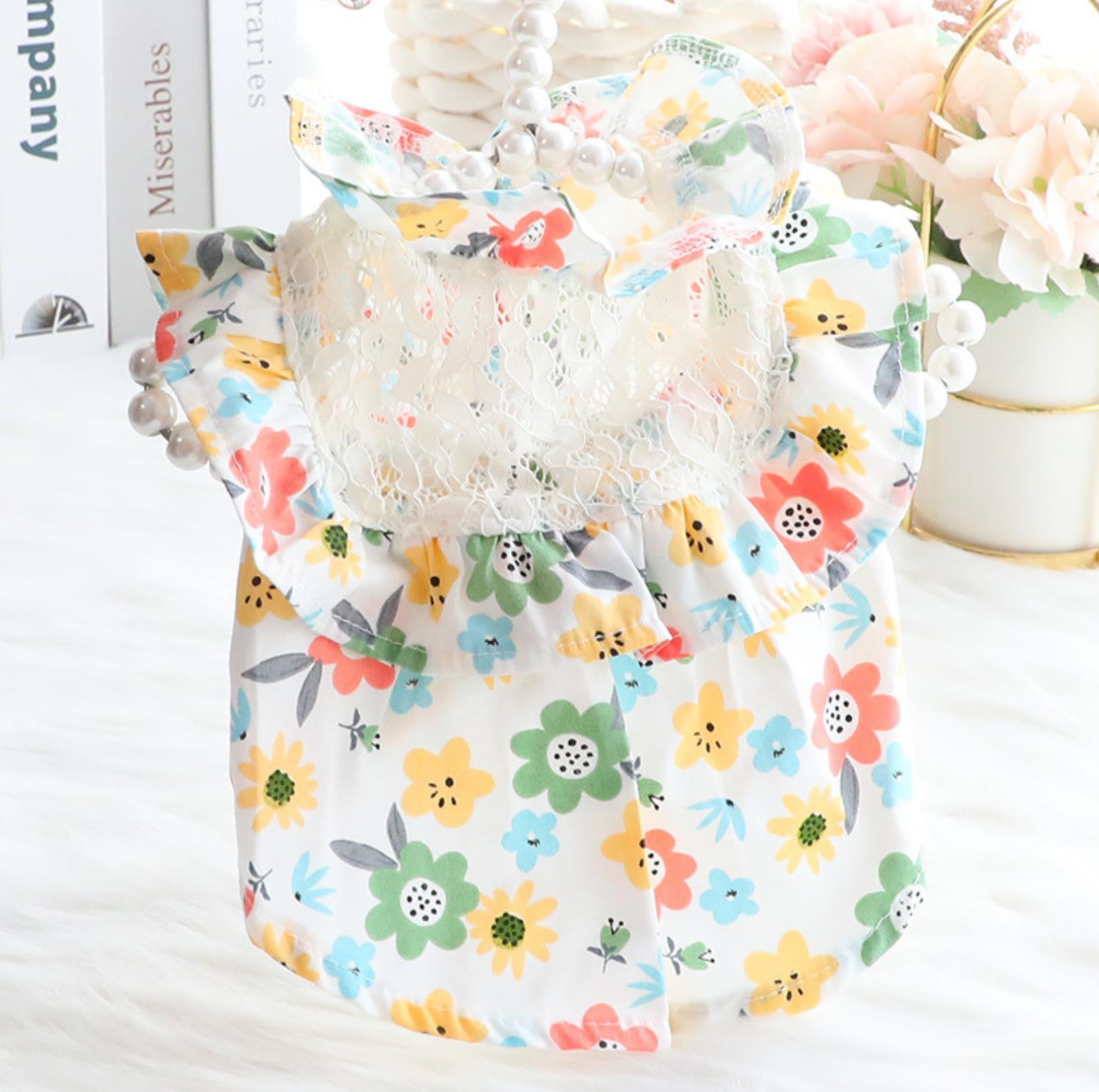 Pet Lace Flower Dress