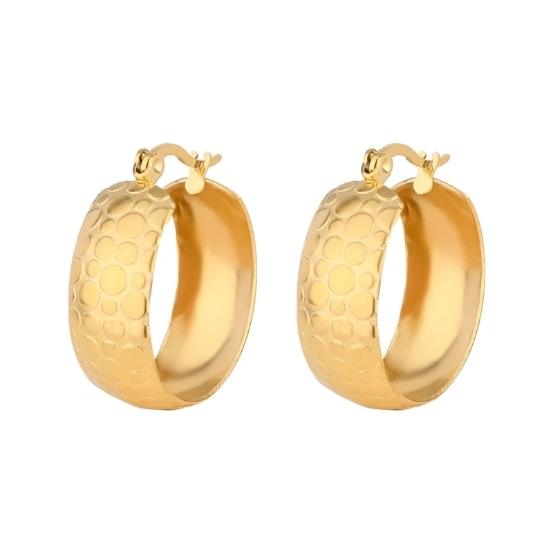 INS Style Geometric Polishing Plating Stainless Steel Gold Plated Earrings