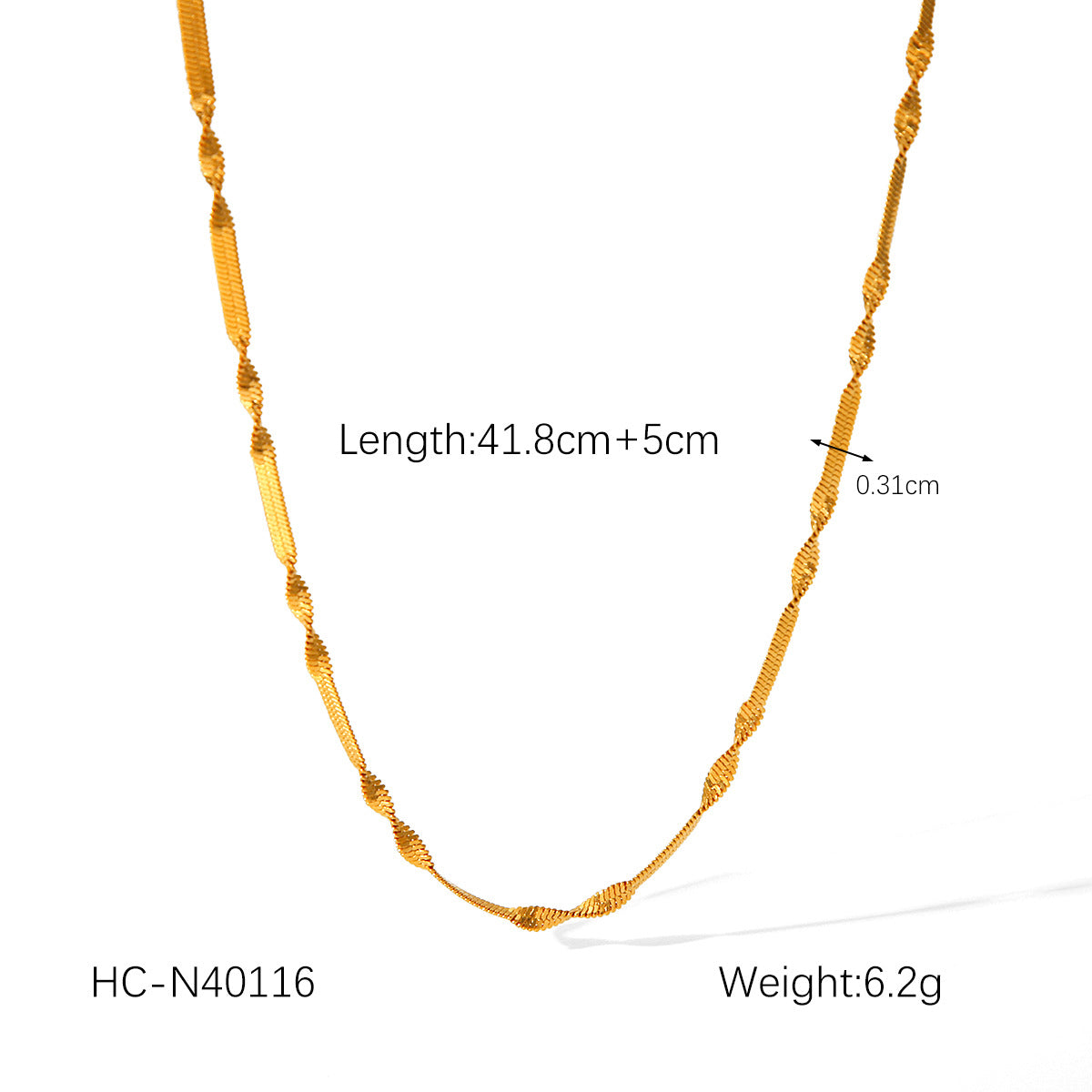 IG Style Chain Geometric Stainless Steel Electroplating Necklaces