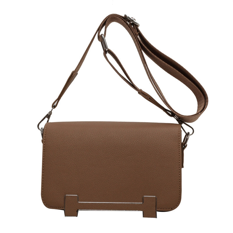 Women's Small Pu Leather Solid Color Elegant Square Magnetic Buckle Shoulder Bag Crossbody Bag