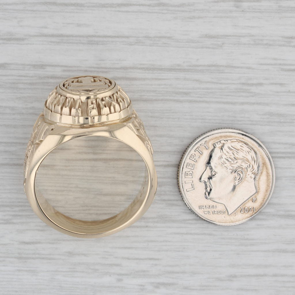 Texas Tech University Class Ring 10k Yellow Gold Size 10 Men's Signet
