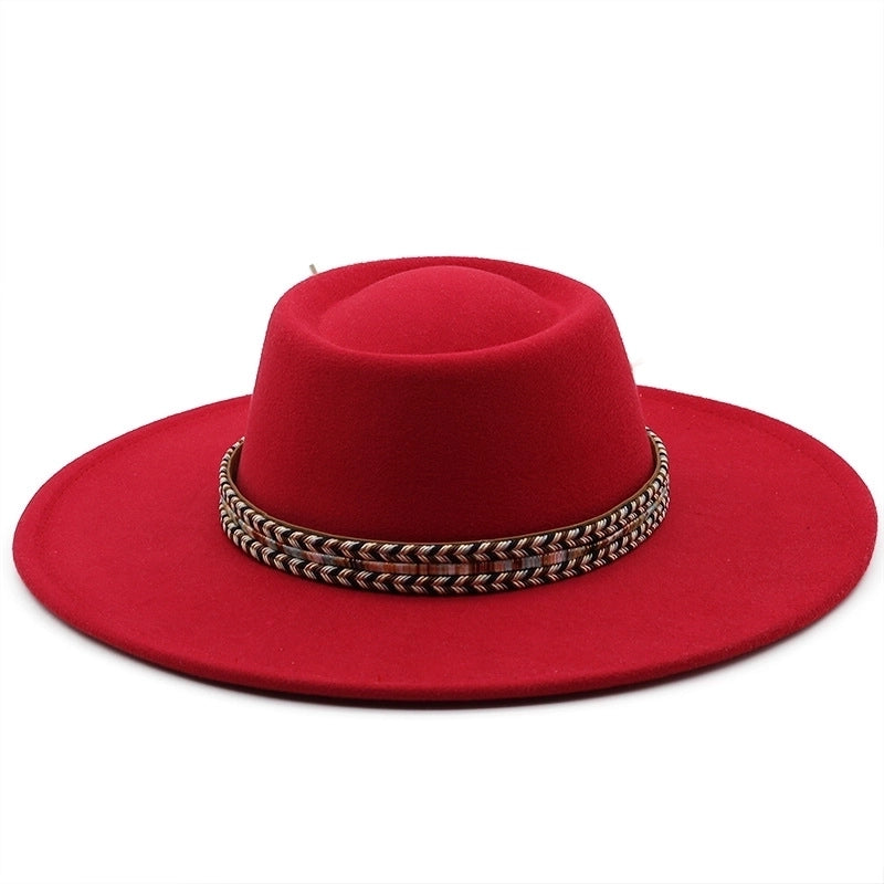 Fashion Ethnic Autumn And Winter Men's And Women's Couple Broad-brimmed Hat