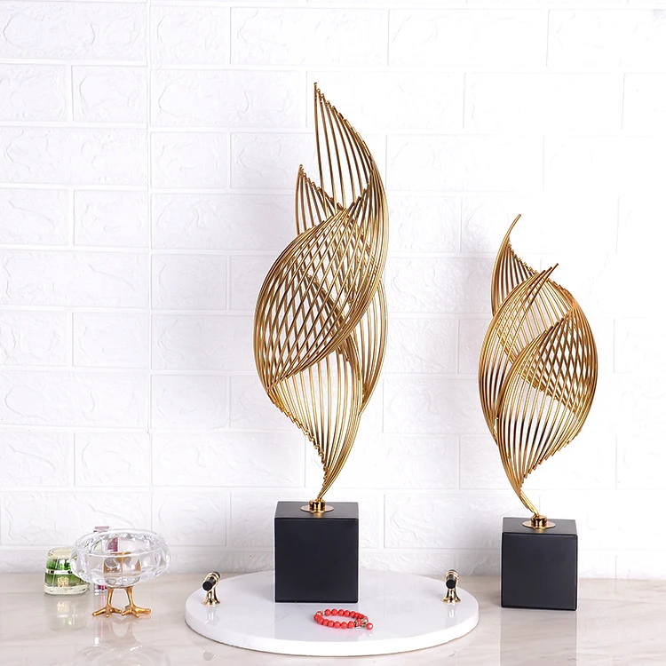 Interior Modern Table Living Room art gold home metal ornament stand Design decor