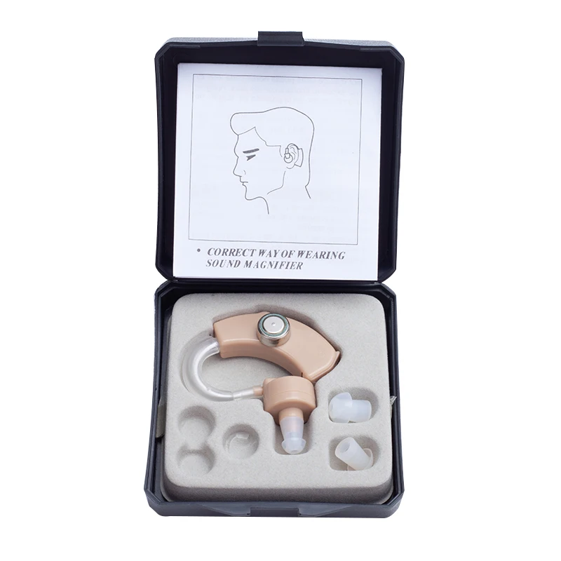 EAR HEARING AID DEVICE + FREE PROTECTIVE CASE