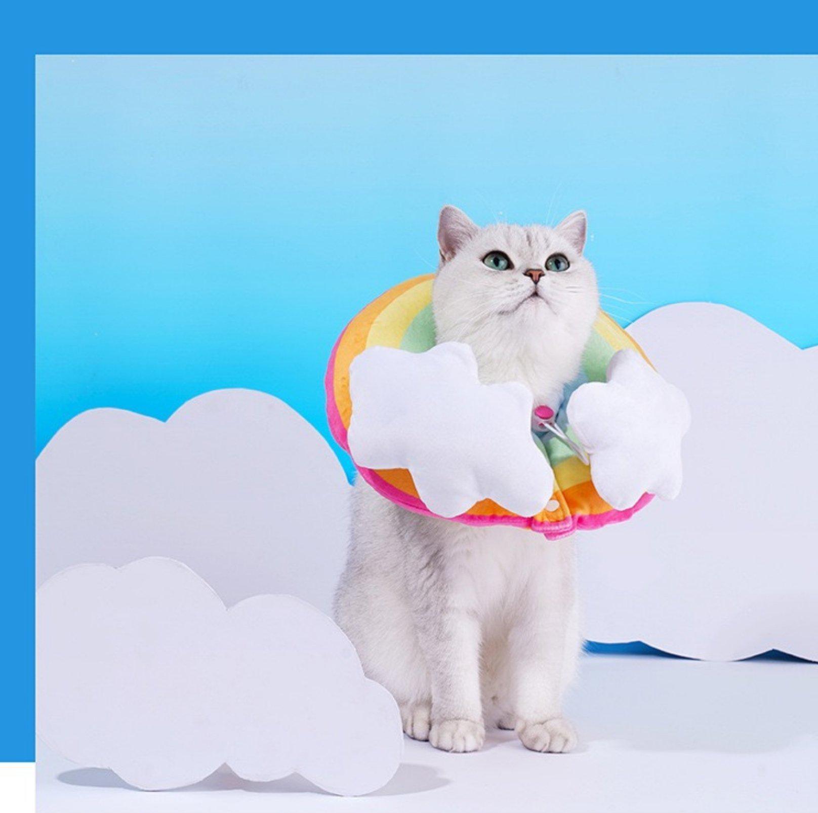 Rainbow E-Collar Elizabeth Collar Zeze