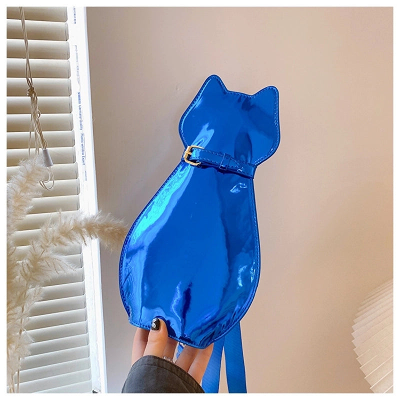 Unisex Patent Leather Animal Streetwear Oval Zipper Fanny Pack