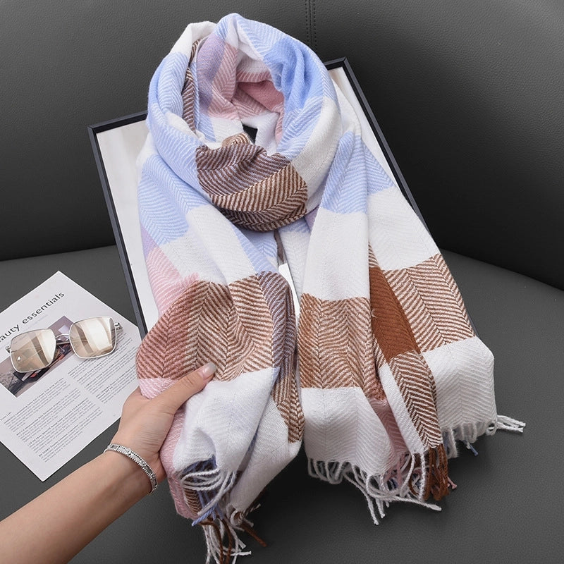 Unisex Modern Style Classic Style Lattice Polyester Scarf
