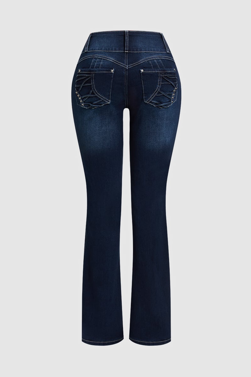 FINAL SALE⚡$24.99 for 6 packs⚡- High-waisted flared denim casual pants (Multiple Colors)