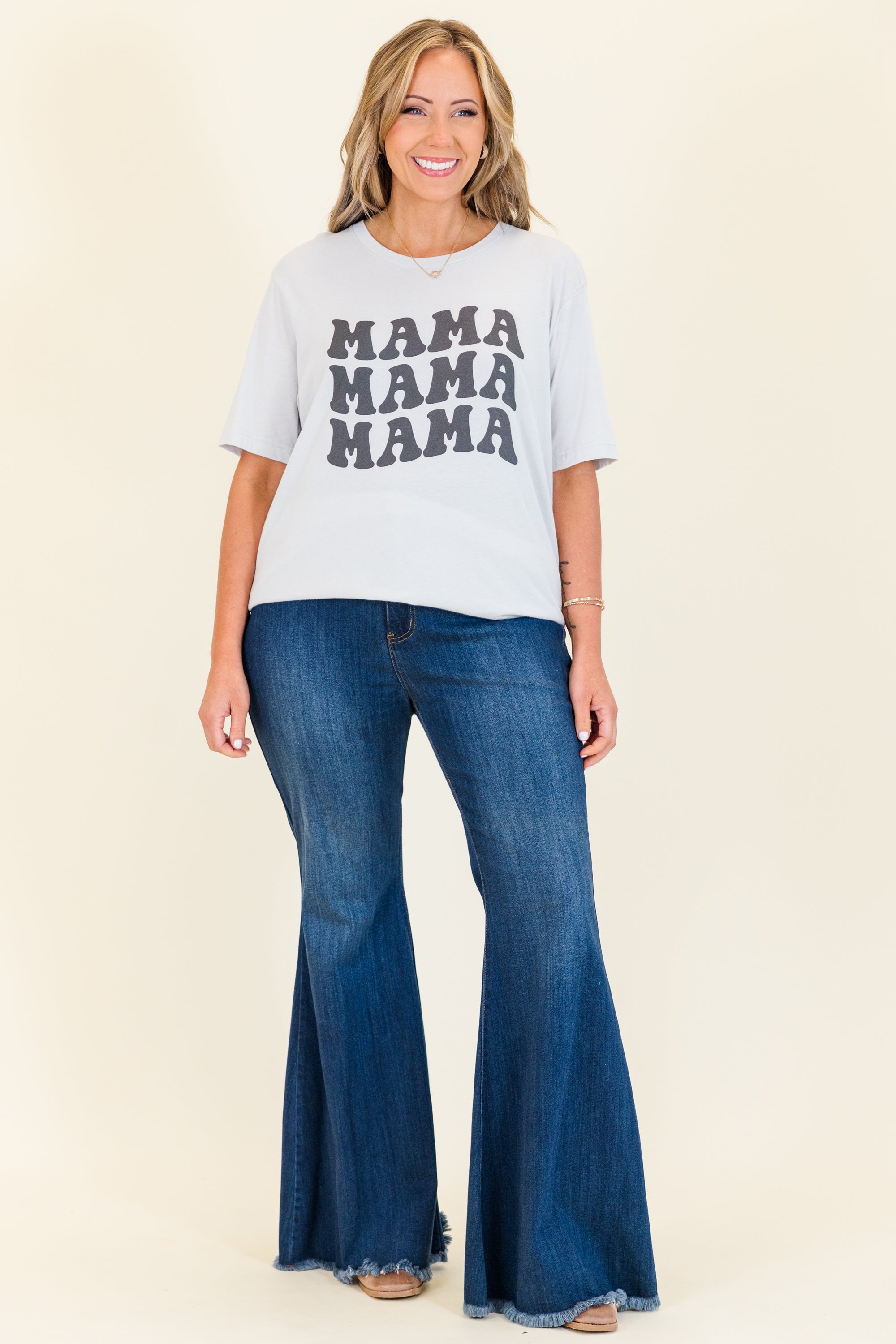 Mama Mama Mama Tee. Silver