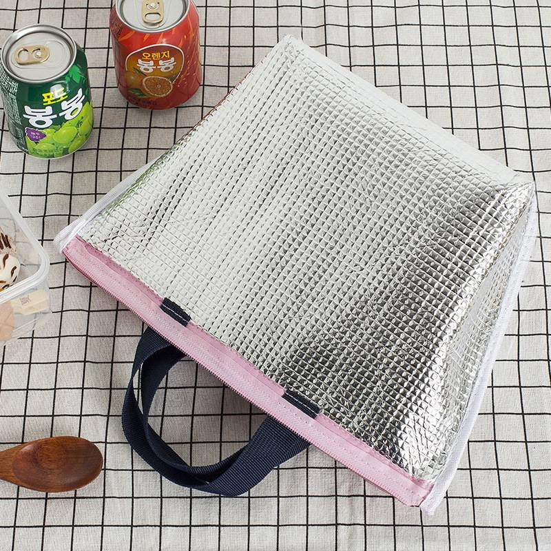 Thickened Portable Waterproof Bento Bag Insulation Bag Oxford Cloth Tote Bag