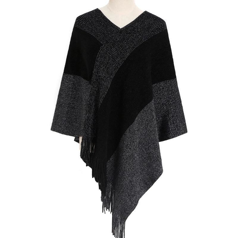 Women's Streetwear Geometric Imitation Cashmere Tassel Shawl