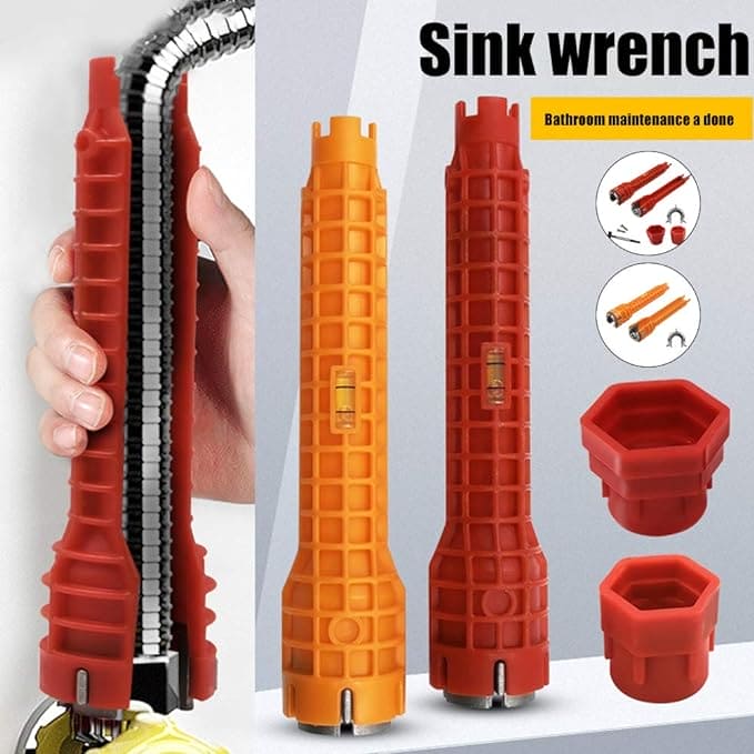 8 IN 1 MULTIFUNCTION FAUCET & SINK INSTALLER WRENCH PLUMBING TOOL