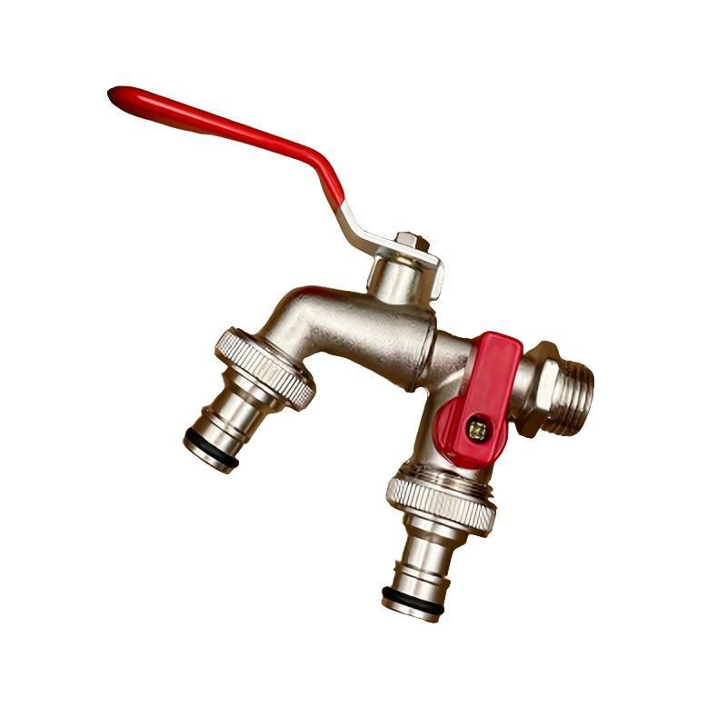 💥Hot Sales-49% OFF🔥Universal Stainless Steel Double Outlet Garden Water Faucet