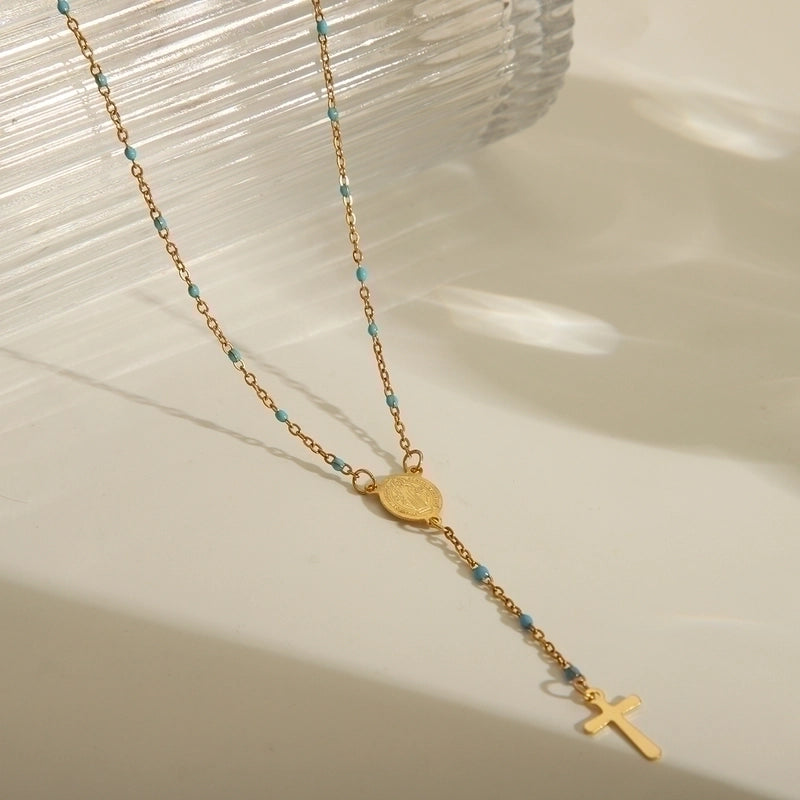 3 Pieces Elegant Ethnic Style Portrait Stainless Steel 203L 18K Gold Plated Enamel Necklace