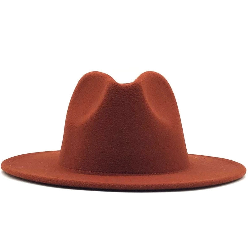 New Multicolor Wide Brim Woolen Hat Jazz Hat