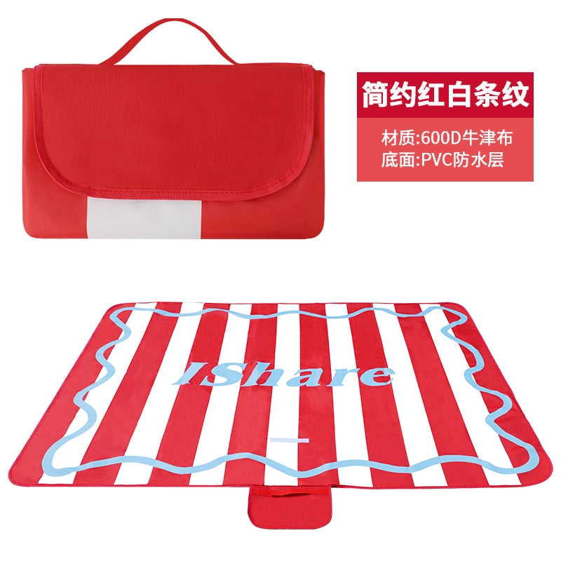 Pastoral Solid Color Waterproof Oxford Cloth Picnic Blanket