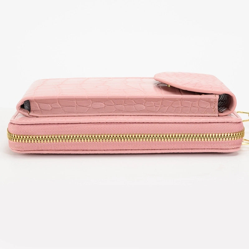 Women's All Seasons Pu Leather Solid Color Classic Style Square Flip Cover Phone Wallets