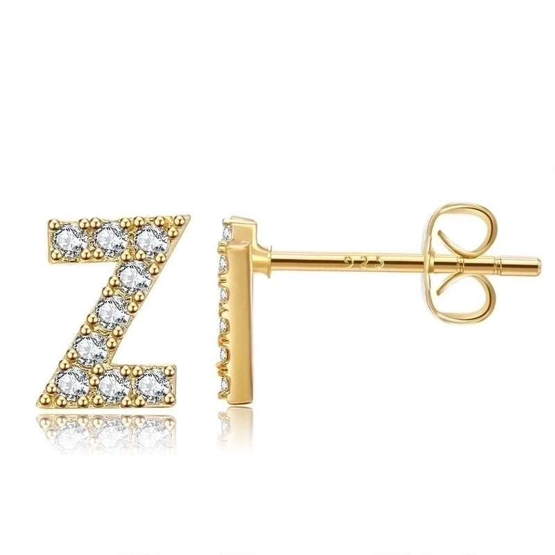 Ethnic Style Letter Copper Earrings Ear Studs