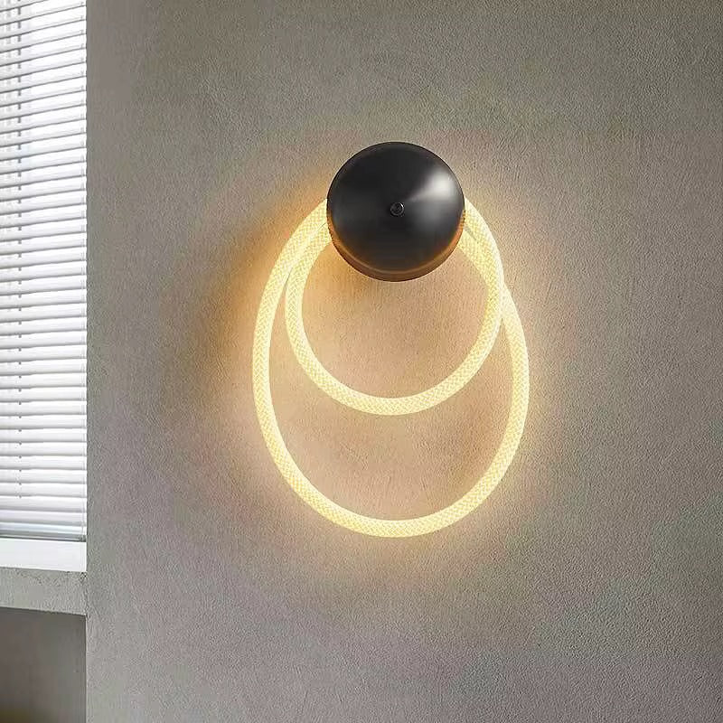 Modern Brass LED Ring Wall Light