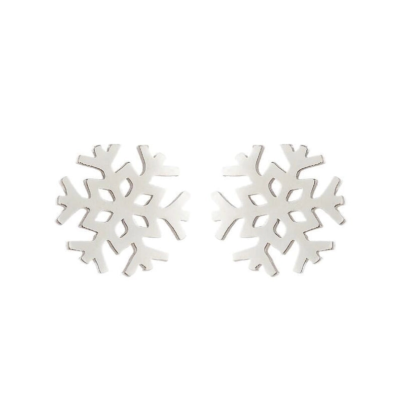 1 Pair Fashion Snowflake Plating 304 Stainless Steel 18K Gold Plated Ear Studs
