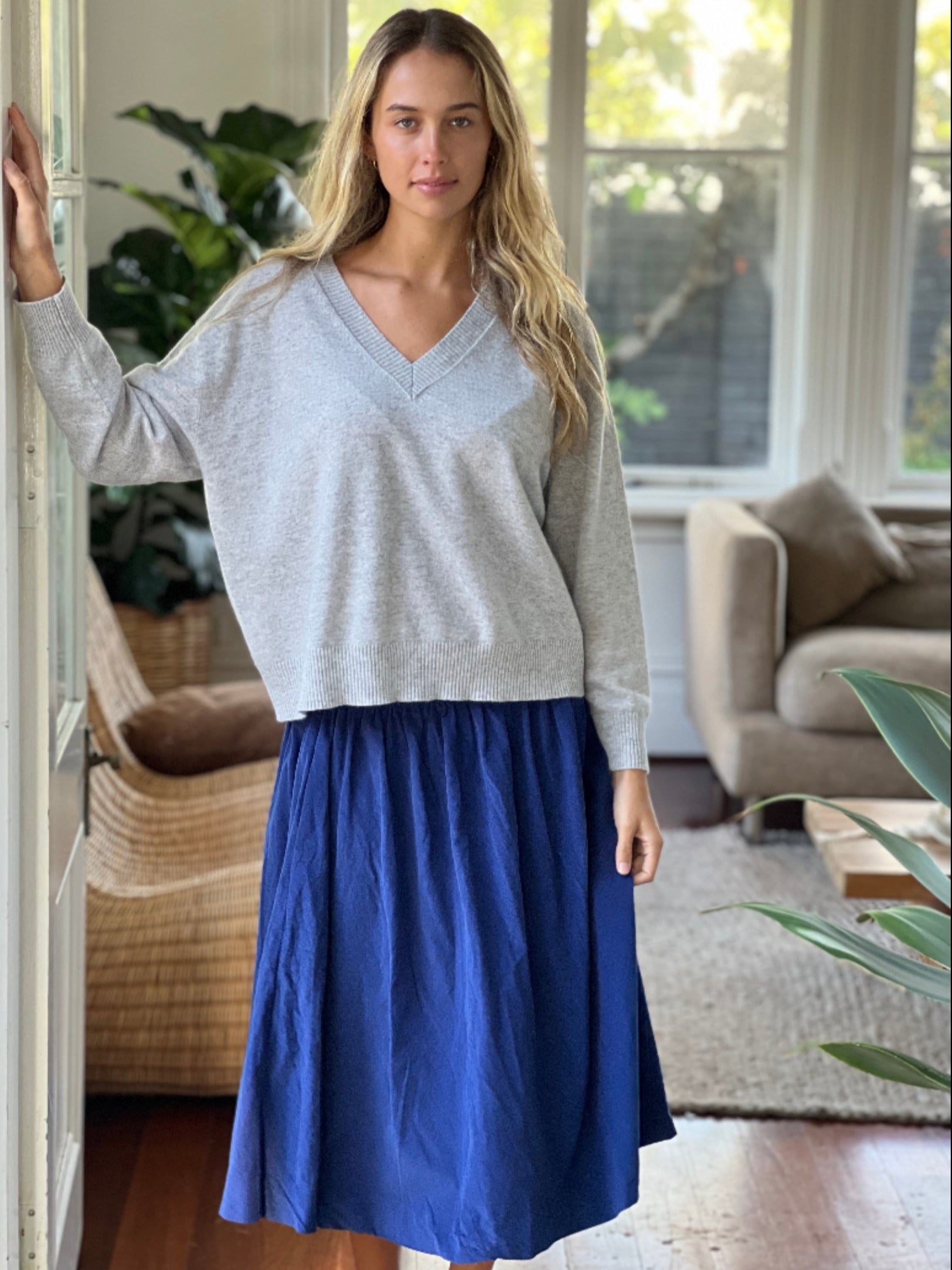 lola skirt - blue dusk cord
