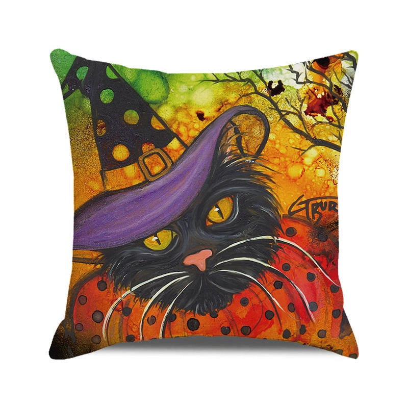 Halloween Cartoon Style Letter Dog Cat PP Cotton Couch & Sofa Decor